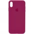 Чохол Silicone Case з закритим низом на Apple iPhone XS (5.8") – Червоний / Rose Red. Фото 1 з 1