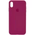 Чехол Silicone Case с закрытым низом для Apple iPhone XS Max (6.5") – Красный / Rose Red. Фото 2 из 2