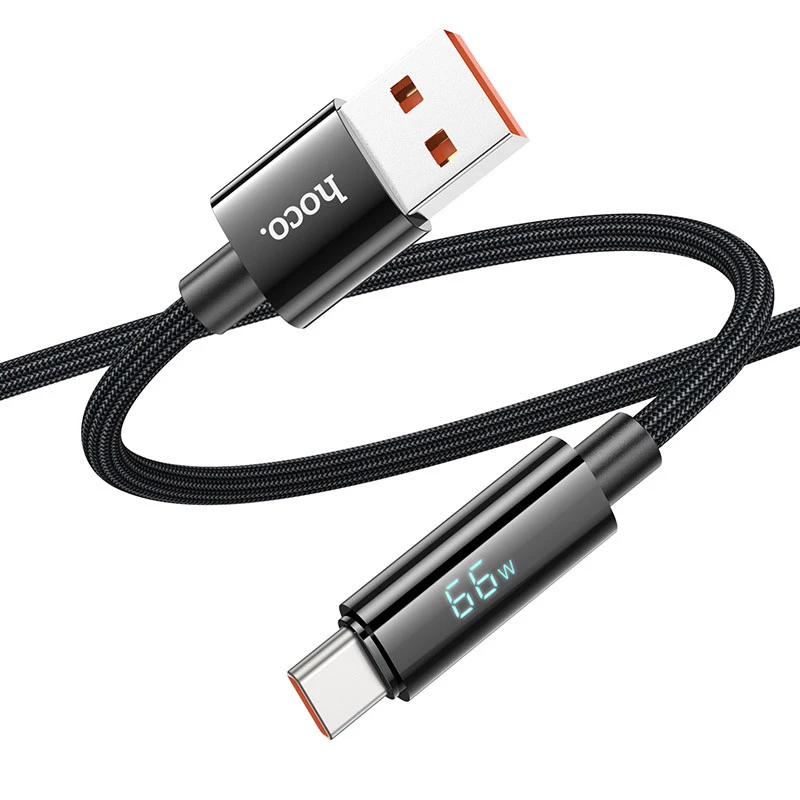 Дата кабель Hoco U125 Benefit 5A USB to Type-C (1.2m) – Black. Фото 3 з 6