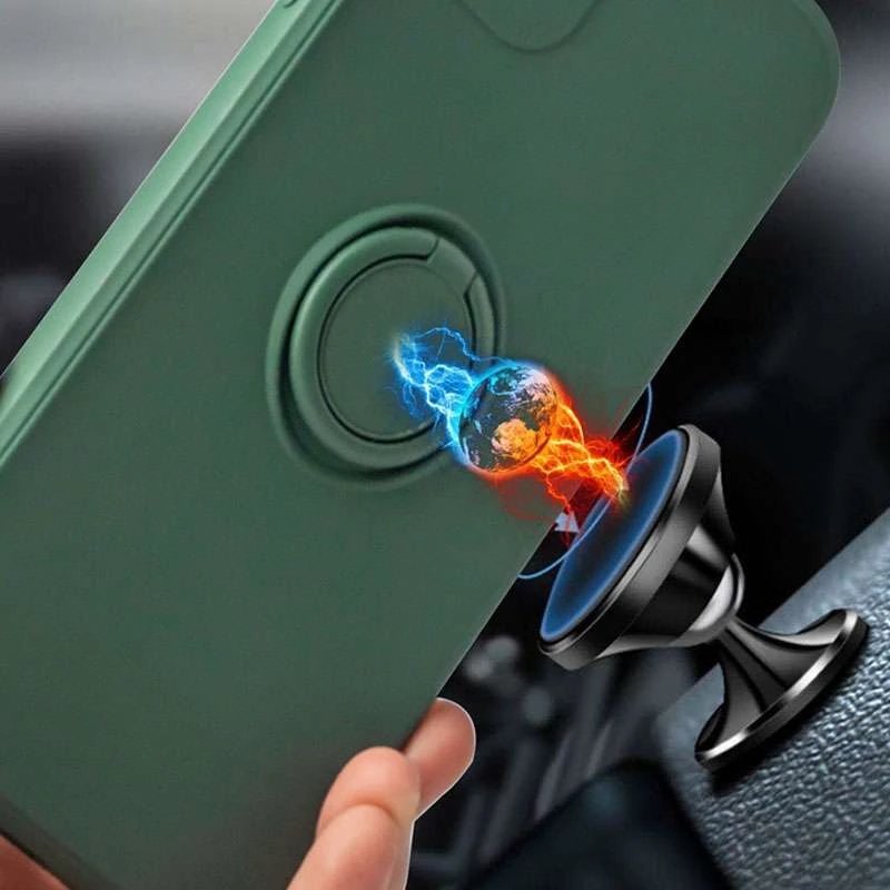 Цветной силиконовый чехол с кольцом для Samsung Galaxy A02s фото 2 из 3