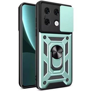 Ударопрочный чехол Serge Ring с защитой камеры для Xiaomi Poco X6 — Зеленый