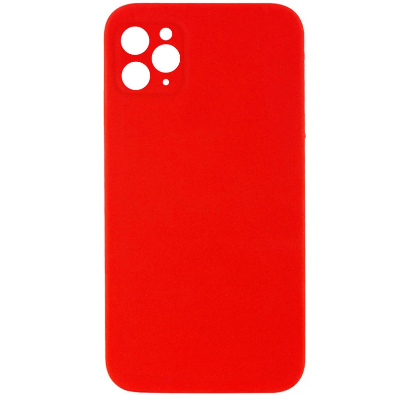 Чехол Silicone Case Square L с защитой камеры для Apple iPhone 11 Pro Max (6.5") – Красный / Red. Фото 1 из 3