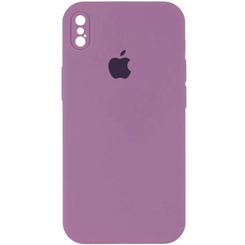 

Чехол Silicone Case Square с защитой камеры для Apple iPhone XS (5.8") (Лиловый / Lilac Pride), Ліловий / lilac pride