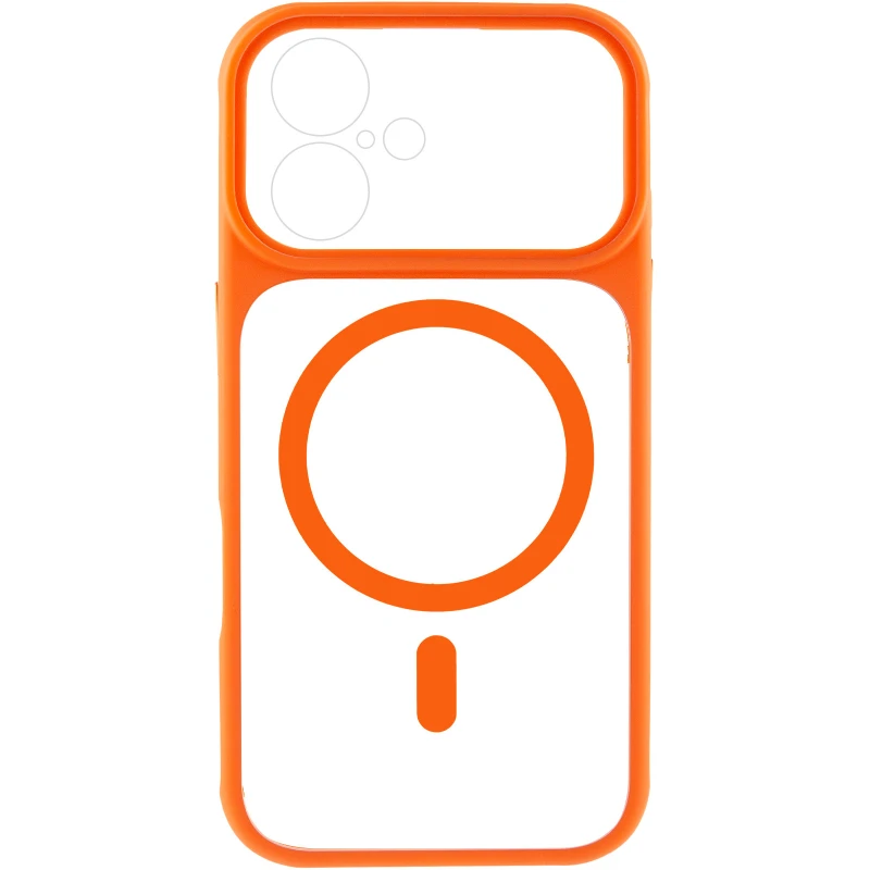 Чохол TPU GETMAN Moon Clear with MagSafe для Apple iPhone 17 (6.3") – Orange. Фото 3 з 6