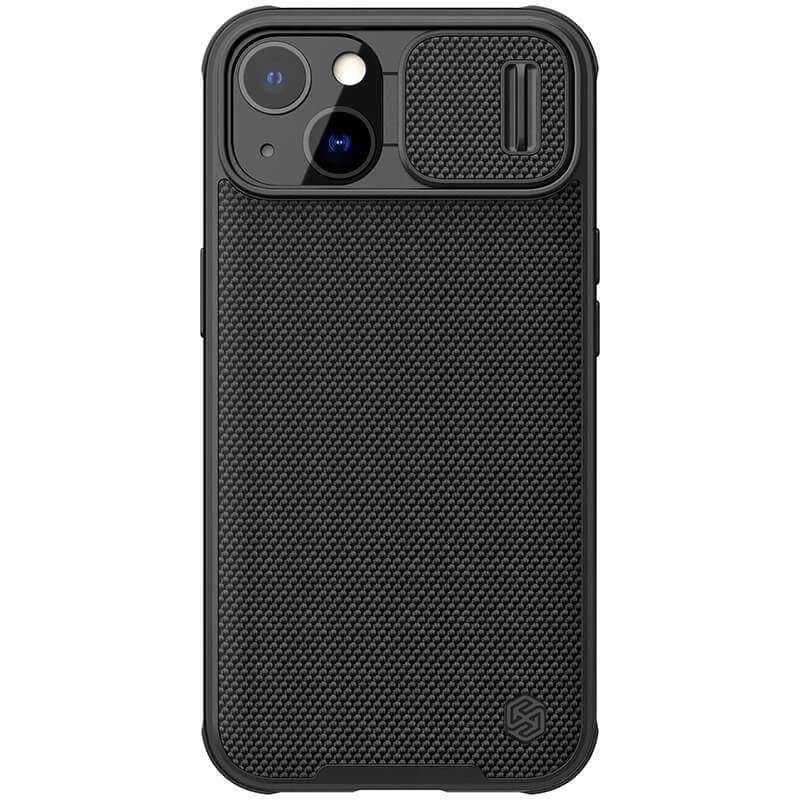 

Текстурний чохол Nillkin TPU+PC зі шторкою для камери та металевою пластиною на Apple iPhone 13 (6.1") (Чорний)