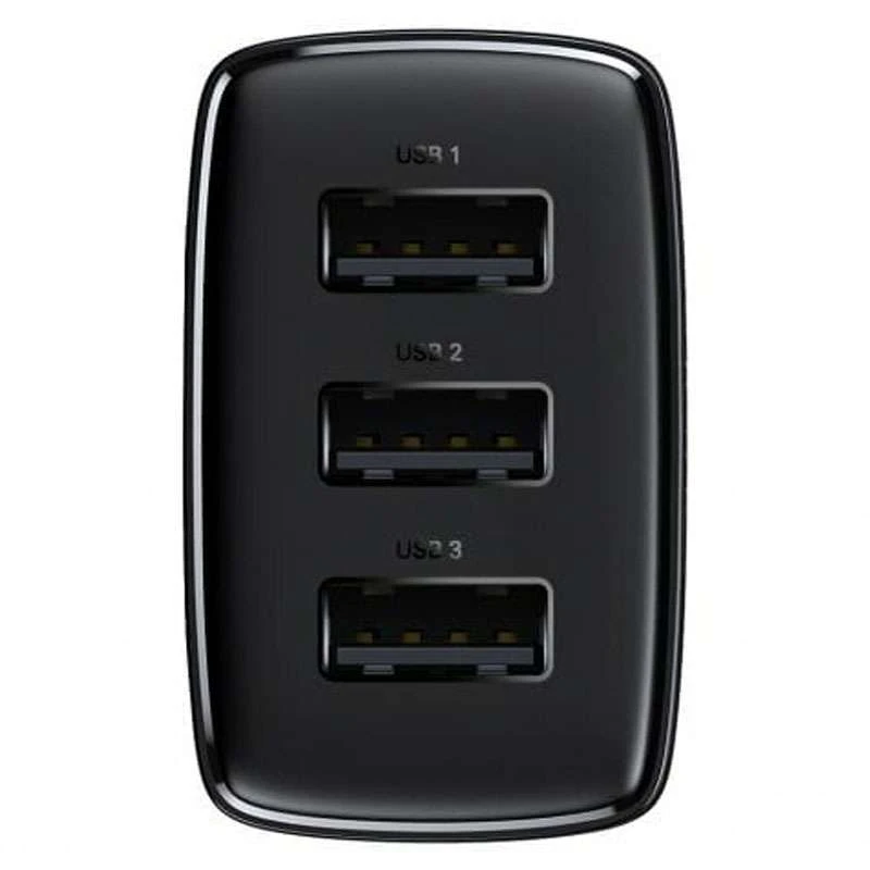 МЗП Baseus Compact 17W (3USB) – Чорний. Фото 4 з 5
