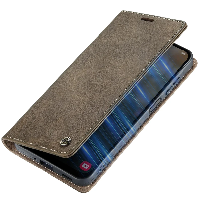 Шкіряний чохол-книжка CaseMe Velvet Matte для Samsung Galaxy A26 5G – Coffee. Фото 5 з 5
