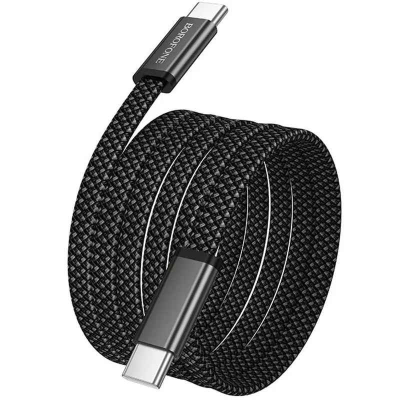 Дата кабель Borofone BX124 Peace Type-C to Type-C 60W (1m) – Black. Фото 6 з 6