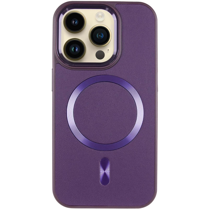 Шкіряний чохол з MagSafe на Apple iPhone 12 Pro Max (6.7") – Dark Purple. Фото 3 з 11