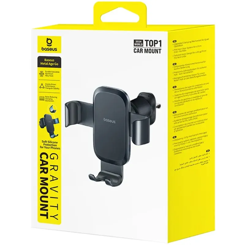Автотримач Baseus Metal Age Go Gravity Car Mount (C4047870) – Cluster Black. Фото 3 з 3