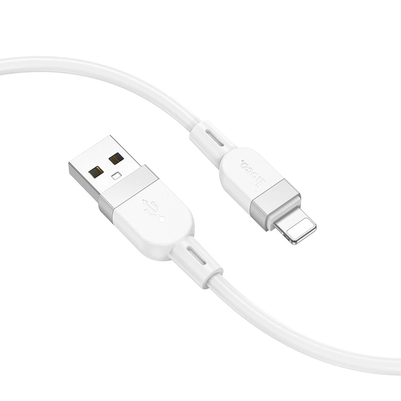 Дата кабель Hoco X109 Energy silicone USB to Lightning (1m) – White. Фото 2 з 4