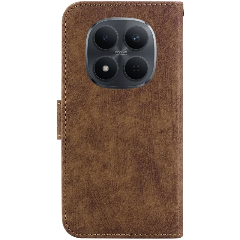 Кожаный чехол-книжка Cute Tiger для Xiaomi Redmi Note 15 Pro 5G – Brown. Фото 3 из 5