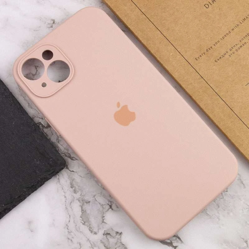 Чехол Silicone Case с защитой камеры для Apple iPhone 14 Plus (6.7") – Розовый / Pink Sand. Фото 7 из 8