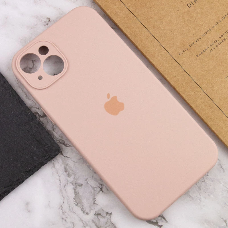 Чехол Silicone Case с защитой камеры для Apple iPhone 15 Plus (6.7") – Розовый / Pink Sand. Фото 5 из 6