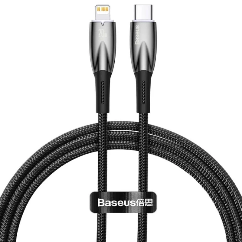 

Дата кабель Baseus Glimmer Series Fast Charging Data Cable Type-C to Lightning 20W 1m (CADH00000) (Black)