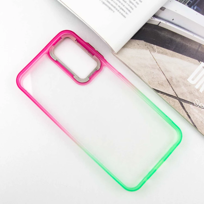 Силіконовий чохол фреш на Samsung Galaxy A24 4G – Салатовий / Рожевий. Фото 4 з 6