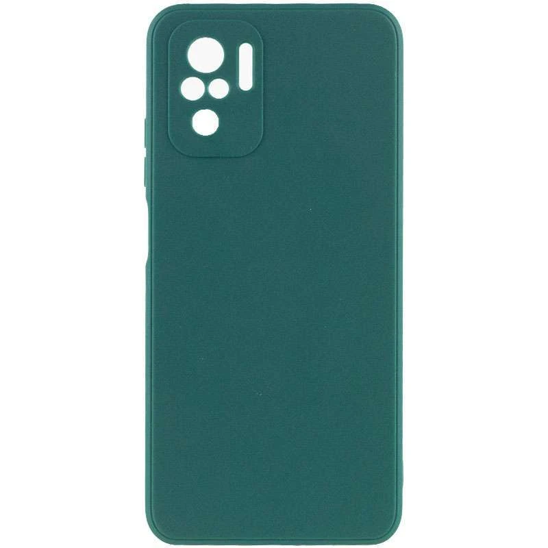 

Кольоровий силіконовий чохол з захистом камери на Xiaomi Redmi Note 10 / Note 10s (Зелений / Forest green)