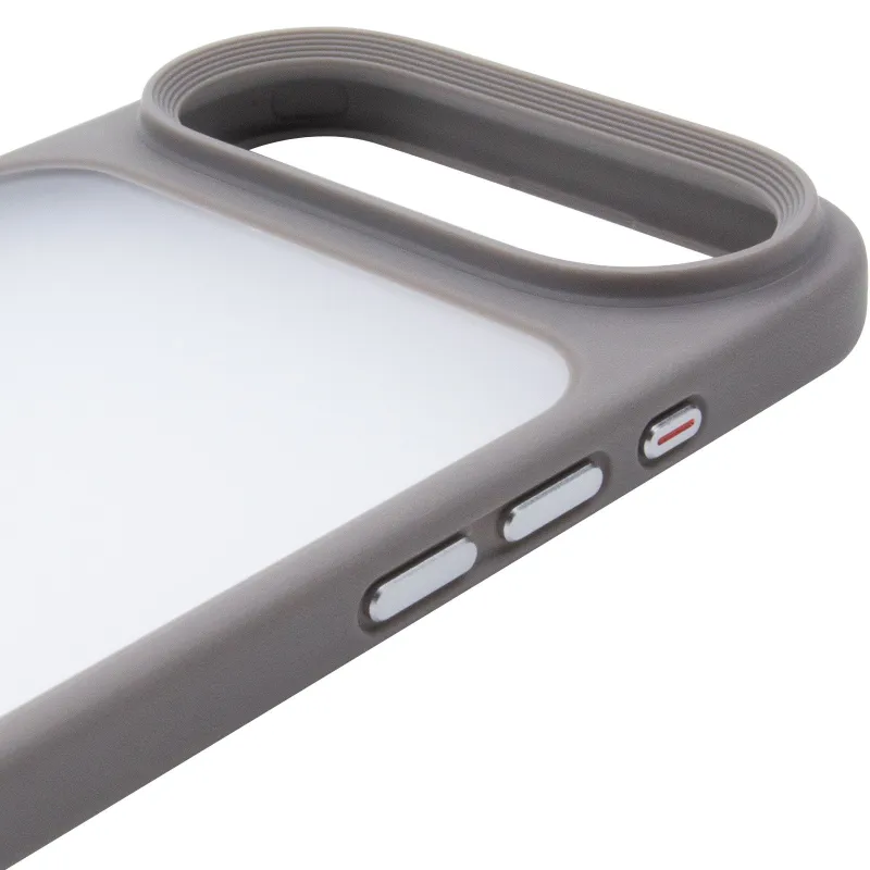 TPU+PC с металлическими кнопками для Apple iPhone 17 Air (6.5") – Серый / Grey. Фото 6 из 8