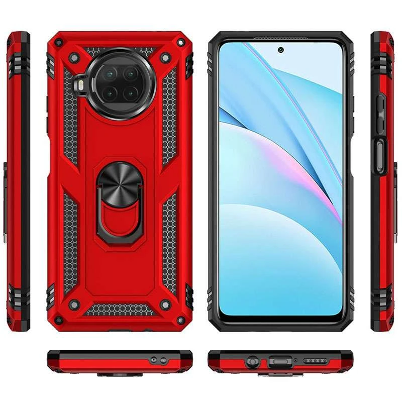 Протиударний чохол Serge Ring з кільцем на Xiaomi Mi 10T Lite / Redmi Note 9 Pro 5G – Червоний. Фото 6 з 8