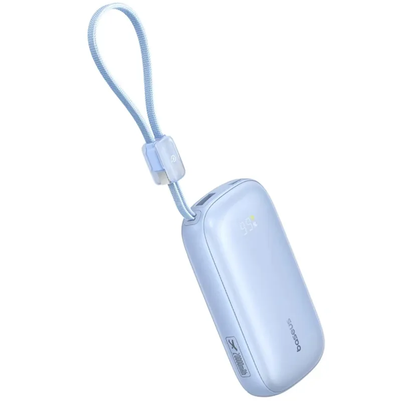 Портативний ЗП Power Bank Baseus EnerFill FC21 Qpow 3 Ultra 22.5W with cable 20000 mAh (PPFLS) – Galaxy Blue. Фото 3 з 3