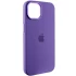 Чехол Silicone Case с металлическими кнопками для Apple iPhone 14 (6.1") – Фиолетовый / Iris. Фото 2 из 9