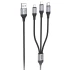 Дата кабель Hoco X102 Fresh 3in1 USB to Lightning + MicroUSB + Type-C (1m) фото 1 з 1