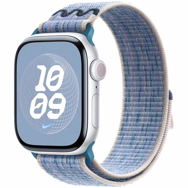 Ремешок Nike Sport Loop для Apple Watch 38/40/41/42mm – Grey / Blue. Фото 3 из 5