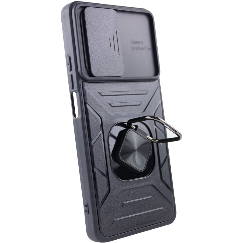 Протиударний чохол Flash зі шторкою для камери та кільцем на Xiaomi 11T / 11T Pro – Black. Фото 5 з 7