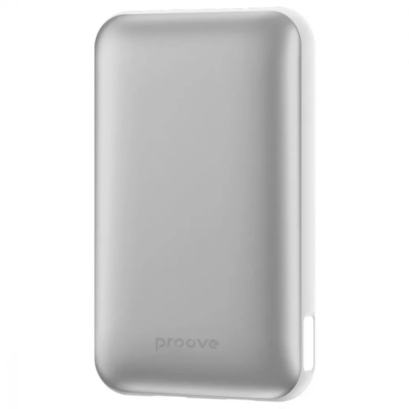 Портативний ЗП Power Bank Proove Vibe Energy Plus 22.5W з БЗП 10000mAh – Silver / White. Фото 1 з 3