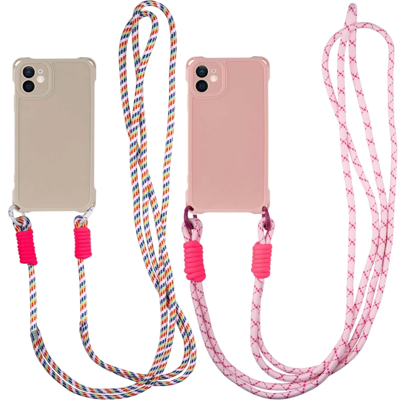 Силіконовий чохол CrossBody зі шнурком для Apple iPhone 12 (6.1") фото 1 з 2
