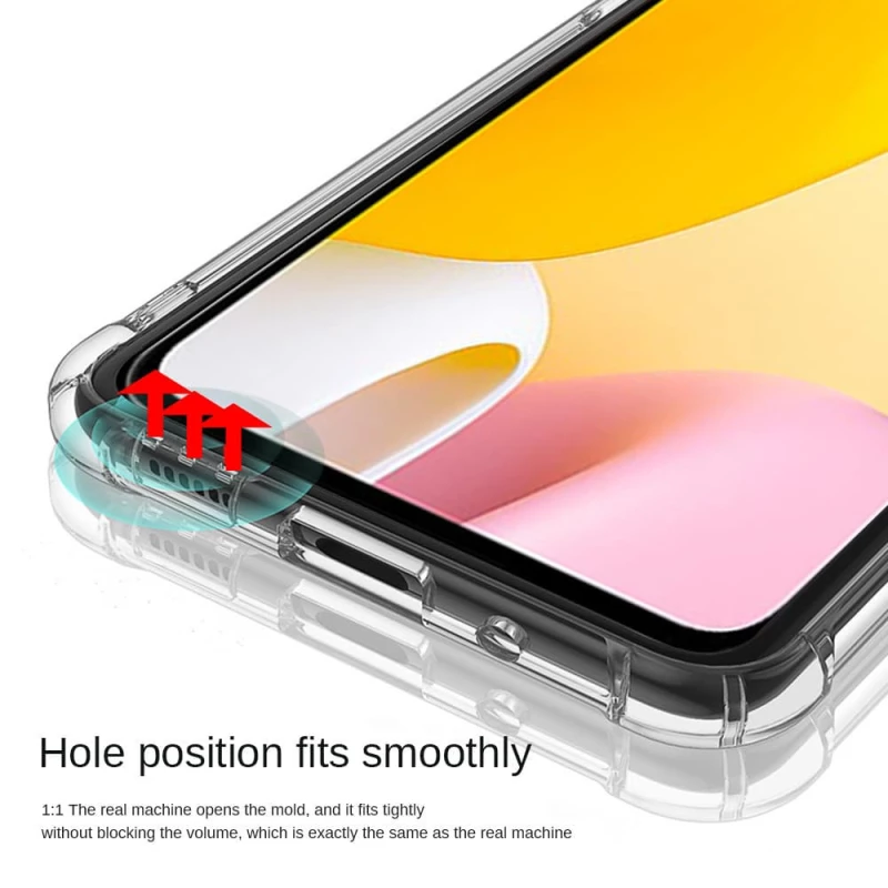 Ультратонкий силіконовий чохол GETMAN з критими бортами та камерою для Xiaomi 12 Lite – Безбарвний (прозорий). Фото 3 з 7