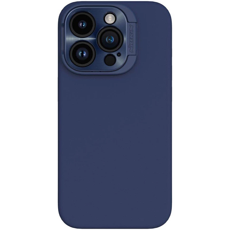 Чехол Silicone Nillkin LensWing Prop Magnetic для Apple iPhone 16 Pro Max – Синий / Blue. Фото 2 из 14