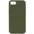 Чехол с закрытым низом Silicone Case для Apple iPhone SE (2020) – Зеленый / Dark Olive. Фото 1 из 3