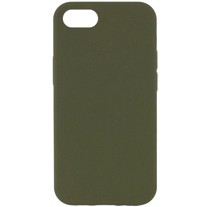 

Чехол с зарытым низом Silicone Case для Apple iPhone SE (2020) (Зеленый / Dark Olive), Зелений / dark olive