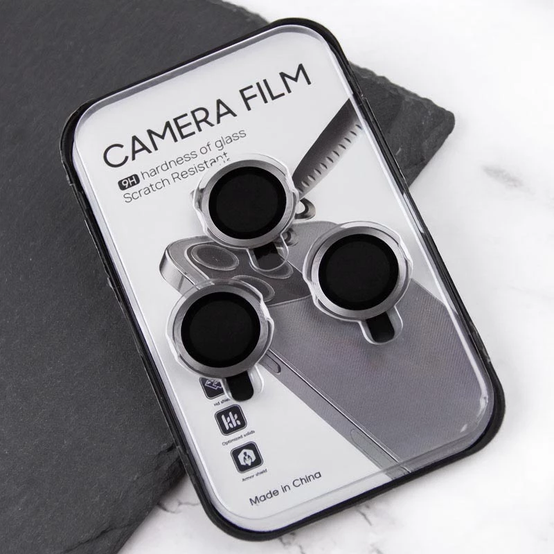 Металлическое защитное стекло на камеру для Apple iPhone 16 Pro – Темно-Серый / Graphite. Фото 5 из 6