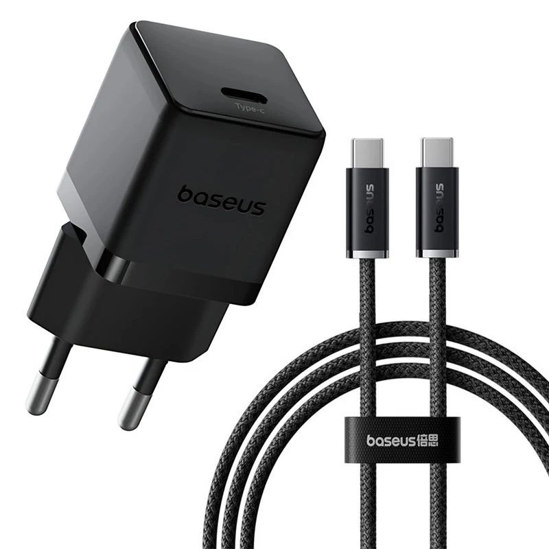 МЗП Baseus Palm Fast Charger 30W (1USB-C) + кабель Type-C to Type-C (P10111605113-01) – Cluster Black. Фото 2 з 6