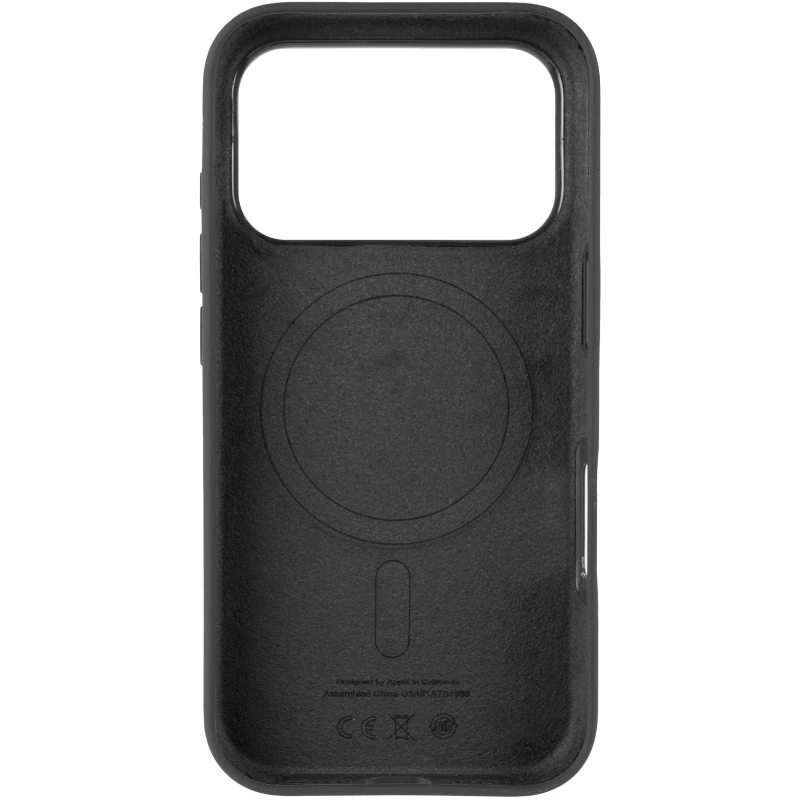 Чохол Silicone case (AAA) with Magsafe and Animation для Apple iPhone 17 Pro Max (6.9") – Black. Фото 5 з 7
