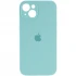 Чехол Silicone Case с защитой камеры для Apple iPhone 14 (6.1") – Бирюзовый / Marine Green. Фото 1 из 4