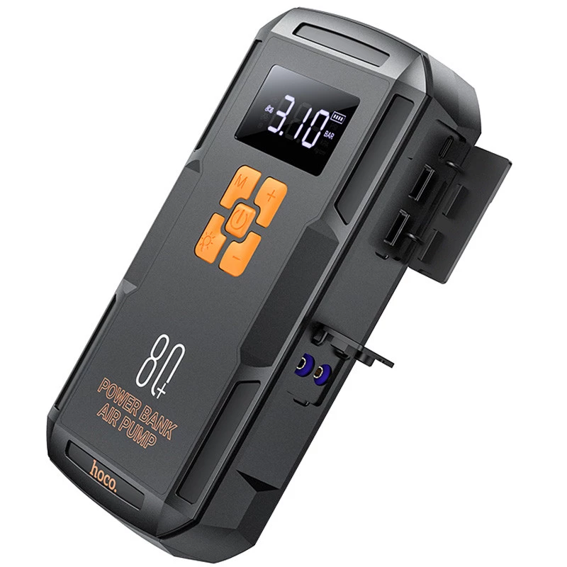 Пусковое пристрій (бустер) для автомобіля Hoco QS2 Land Jump Starter and Air Pump 8000 mAh – Black. Фото 4 з 8