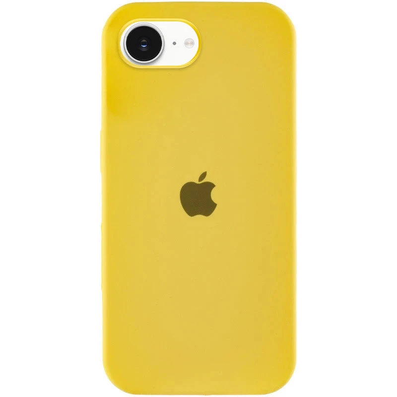 Чехол Silicone Case с закрытым низом для Apple iPhone 17e (6.1") – Желтый / Yellow. Фото 2 из 6