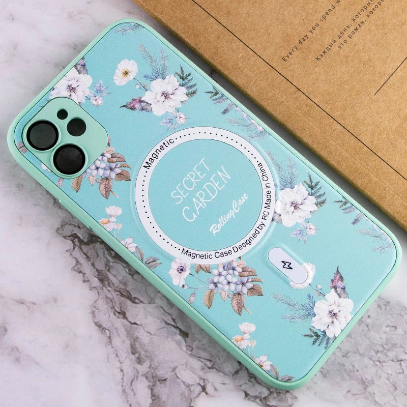 TPU+PC чехол Secret Garden with MagFit для Samsung Galaxy S23 FE – Mint. Фото 6 из 20
