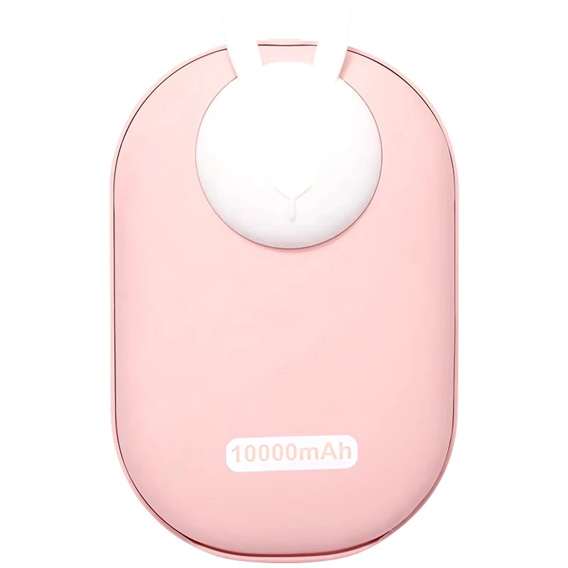 Портативное ЗУ Power Bank GXZ-N705 2in1 с обогревателем для рук 10000 mAh – Pink / Rabbit. Фото 1 из 8