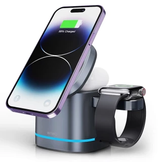 БЗП WIWU Wi-W024 3 in 1 wireless charger фото 1 з 4