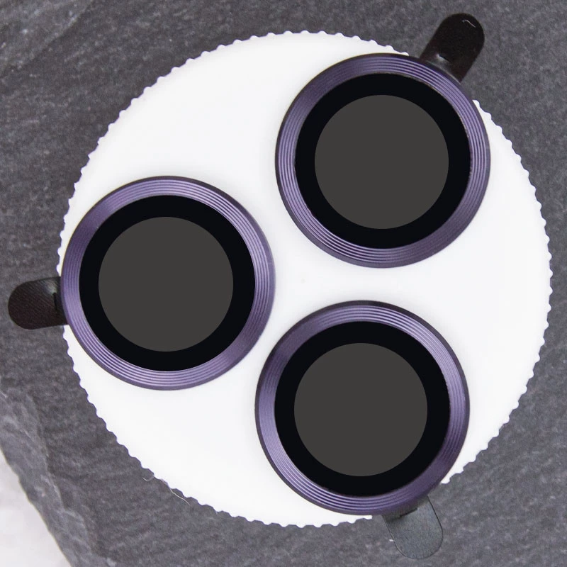 Металлическое защитное стекло на камеру для Apple iPhone 14 Pro Max (6.7") – Темно-Фиолетовый / Deep Purple. Фото 5 из 7