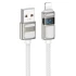 Дата кабель Hoco U137 Line with display USB to Lightning 2.4A/12W (1.2m) – White. Фото 1 з 5