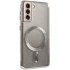 Чохол з блискітками, захисними лінзами на камеру та MagSafe на Samsung Galaxy S21 FE – Сірий / Gray. Фото 1 з 11