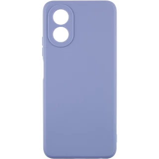 Кольоровий силіконовий чохол із захистом камери на Oppo A58 4G — Блакитний / Mist blue