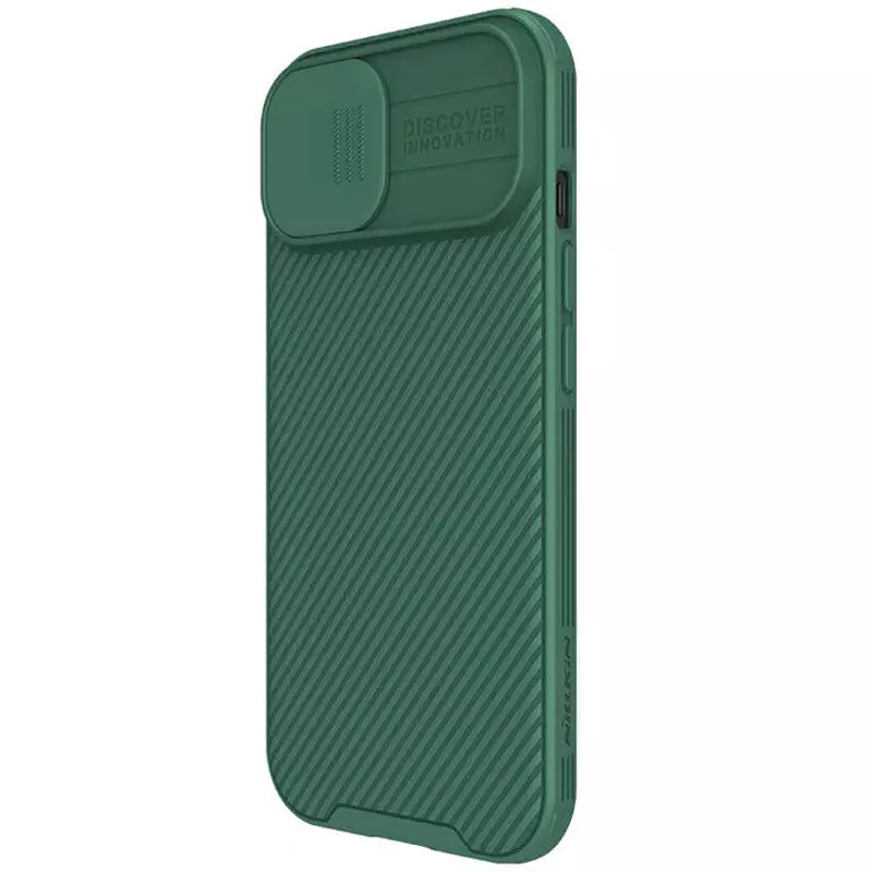 Пластиковая накладка Nillkin Pro со шторкой для камеры и магнитом для Apple iPhone 15 (6.1") – Deep Green. Фото 2 из 6