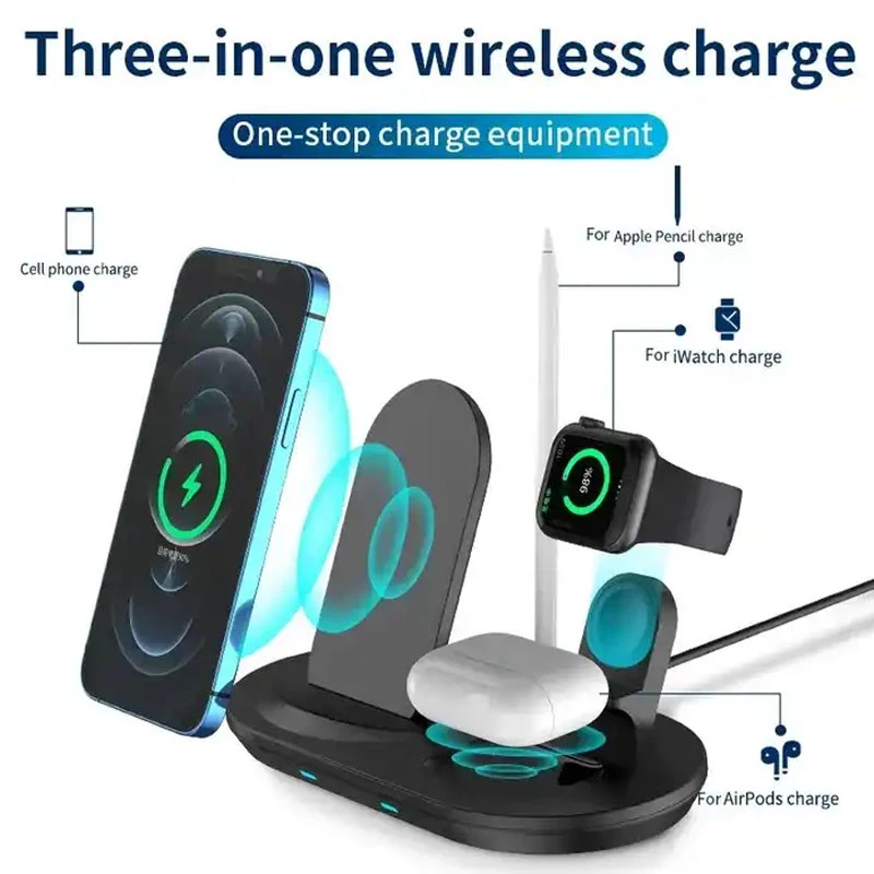 БЗП + слот для Apple Pencil J887 4in1 – Black. Фото 3 з 4