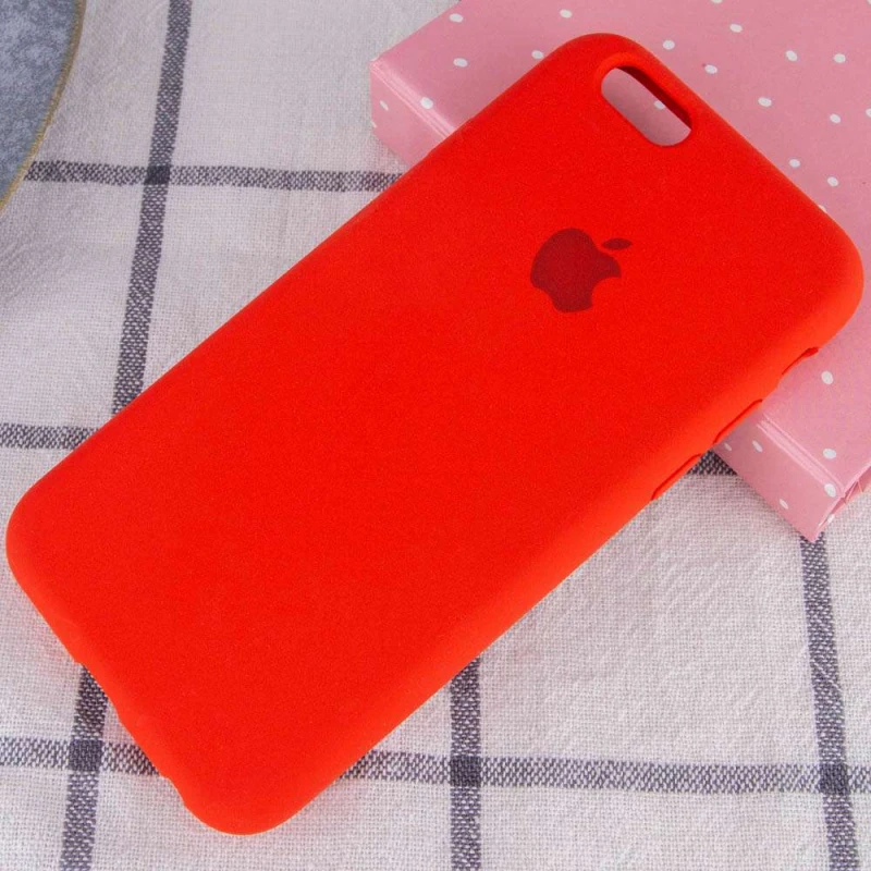 Чехол Silicone Case с закрытым низом для Apple iPhone 6/6s (4.7") – Красный / Red. Фото 2 из 3